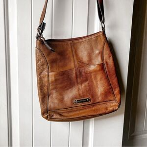 Franco Sarto Tan Brown Leather long bag